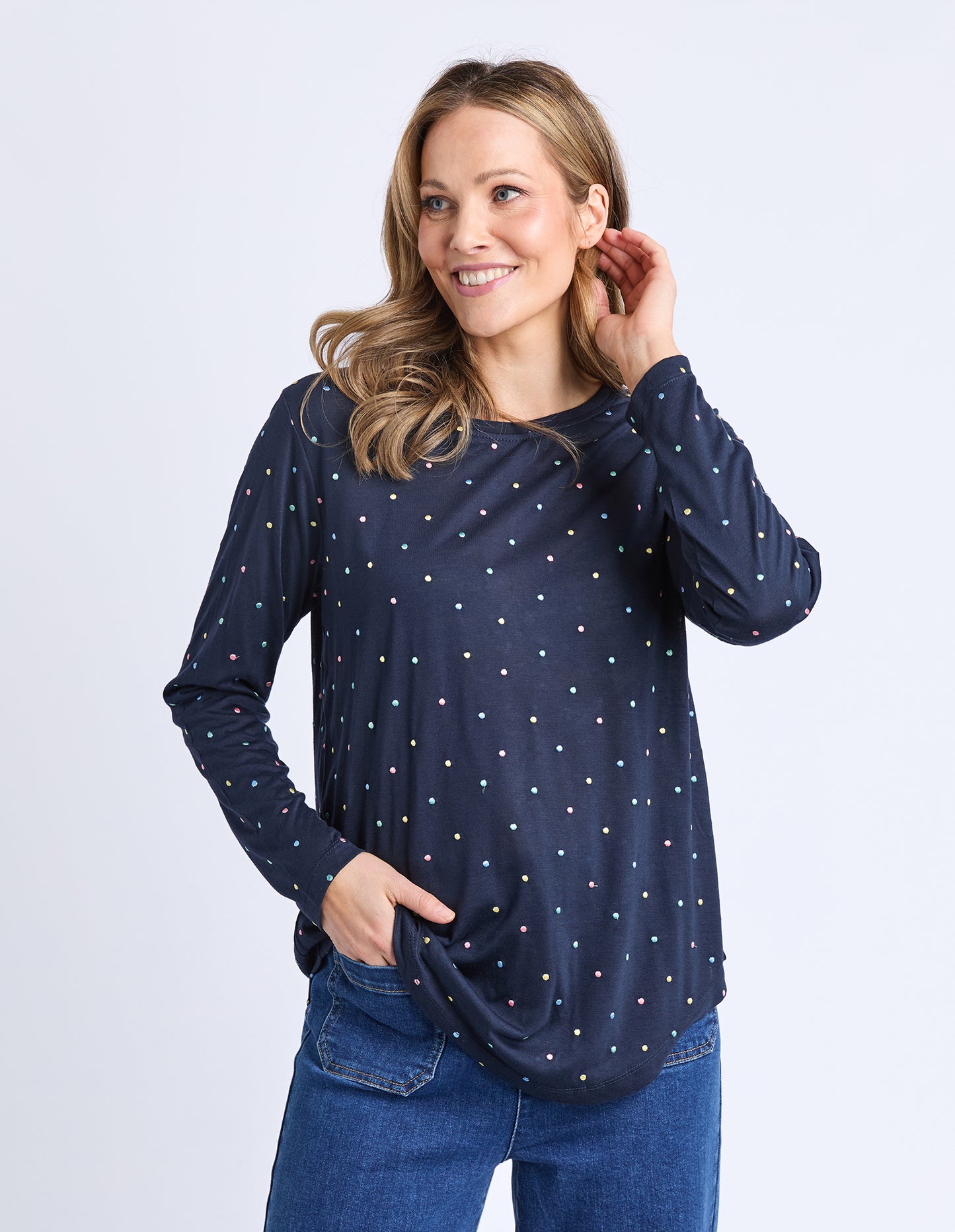 Kaja LS Tee - Navy