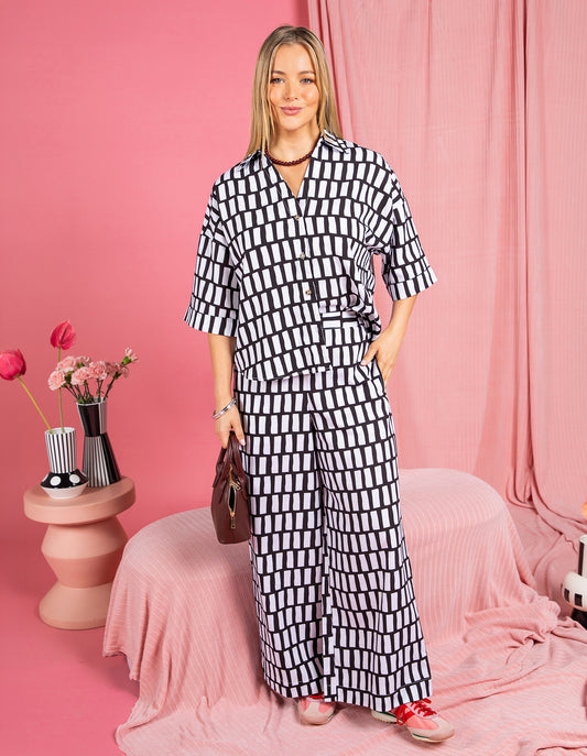 Kivi Pants - Midnight Abstract Print