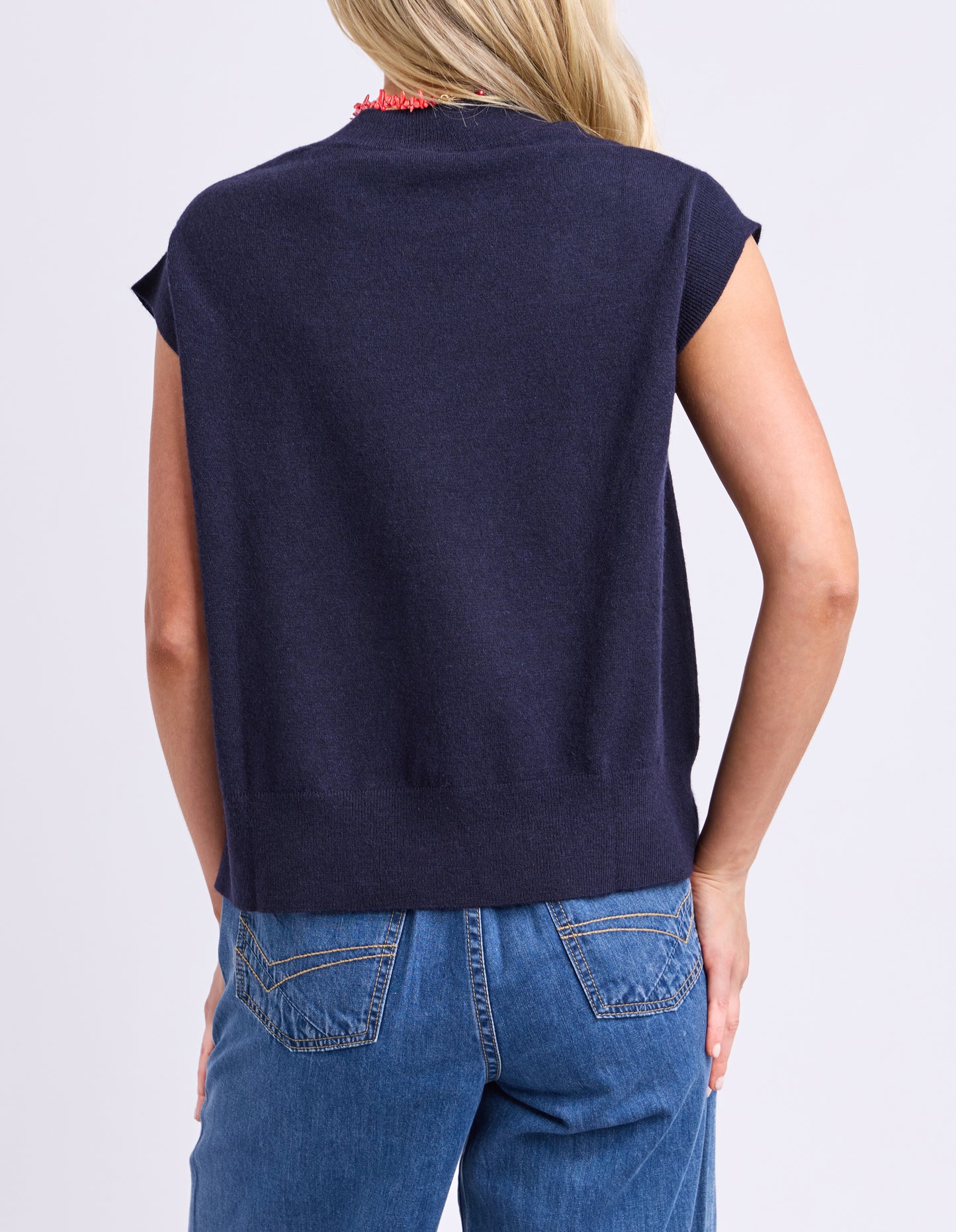 Fishy Intarsia Knit - Navy