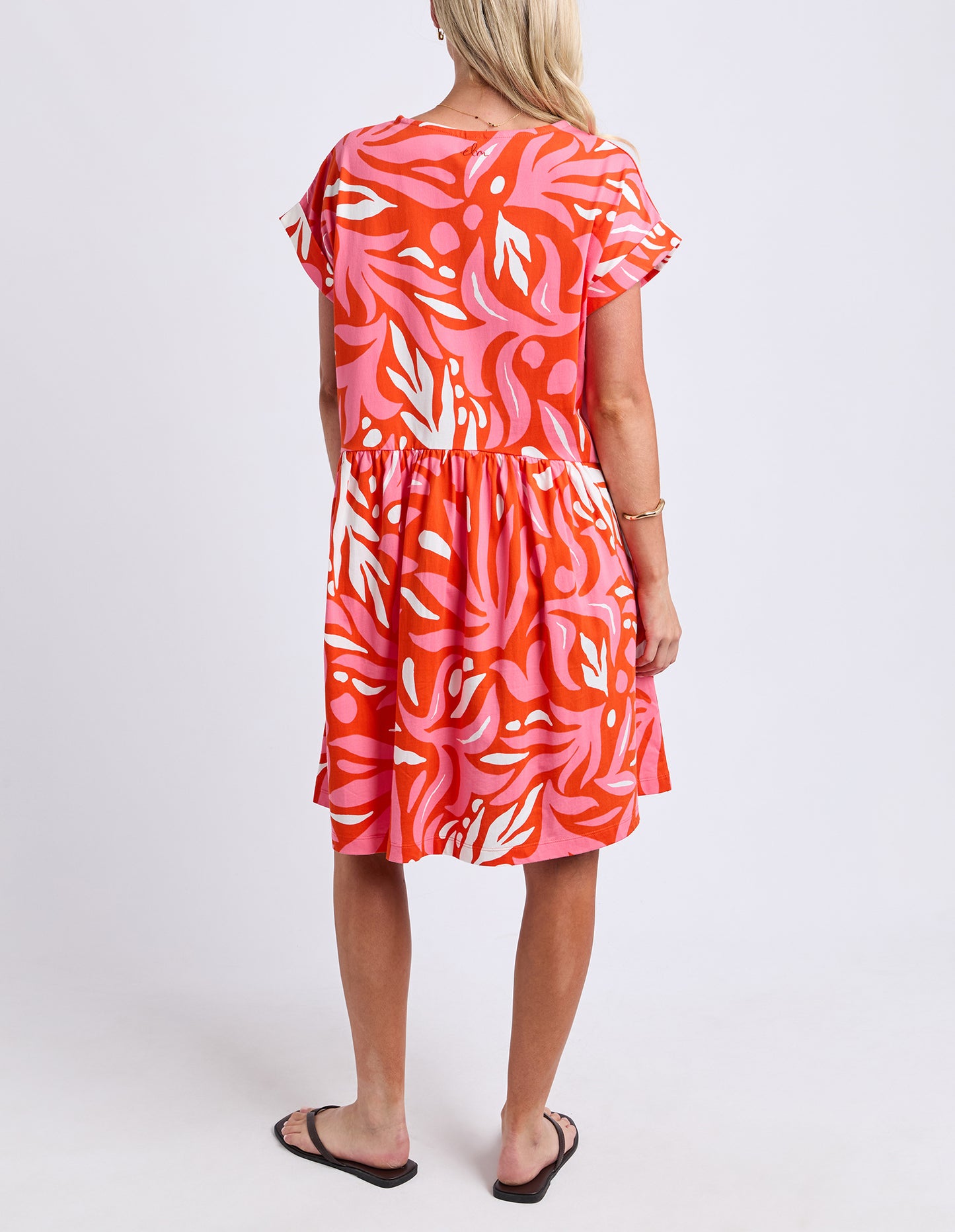 Oceana Dress - Tangello/Pink YD Print