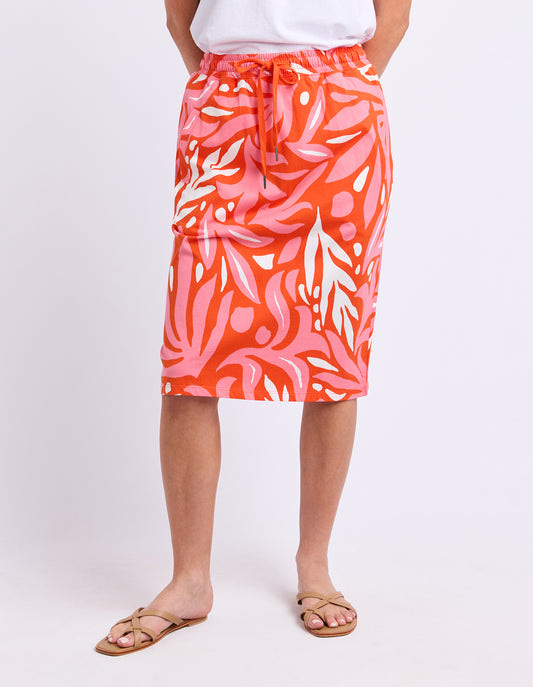 Oceana Skirt - Tangello/Pink YD Print