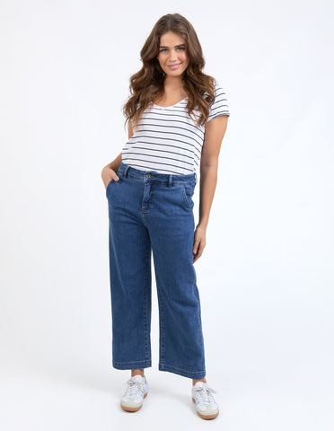 Izzy Wide Leg Jeans - Dark Blue Wash