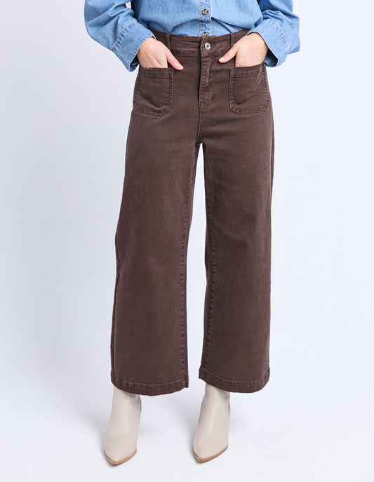 Delphi Front Pocket Jeans - Chocolate