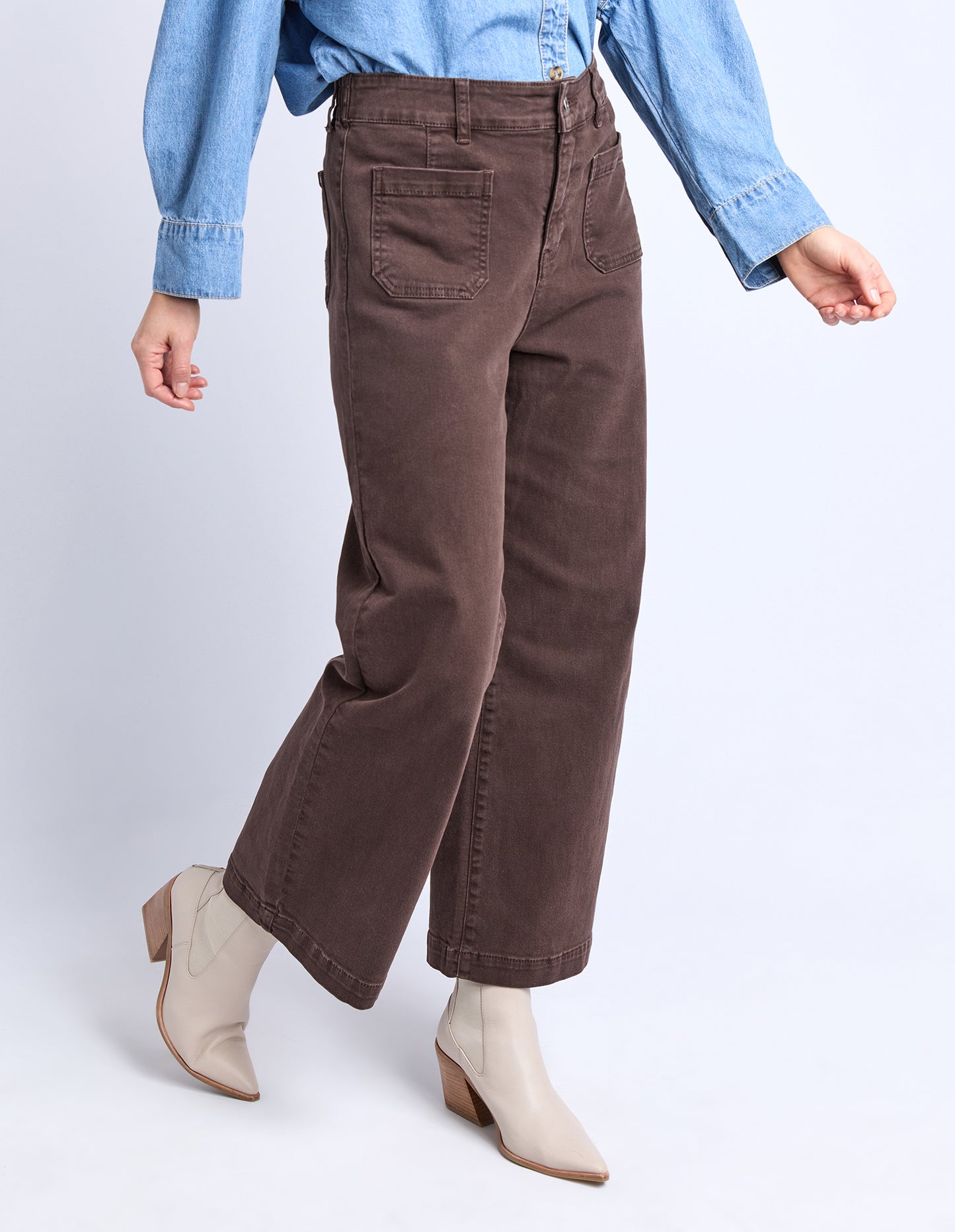 Delphi Front Pocket Jeans - Chocolate