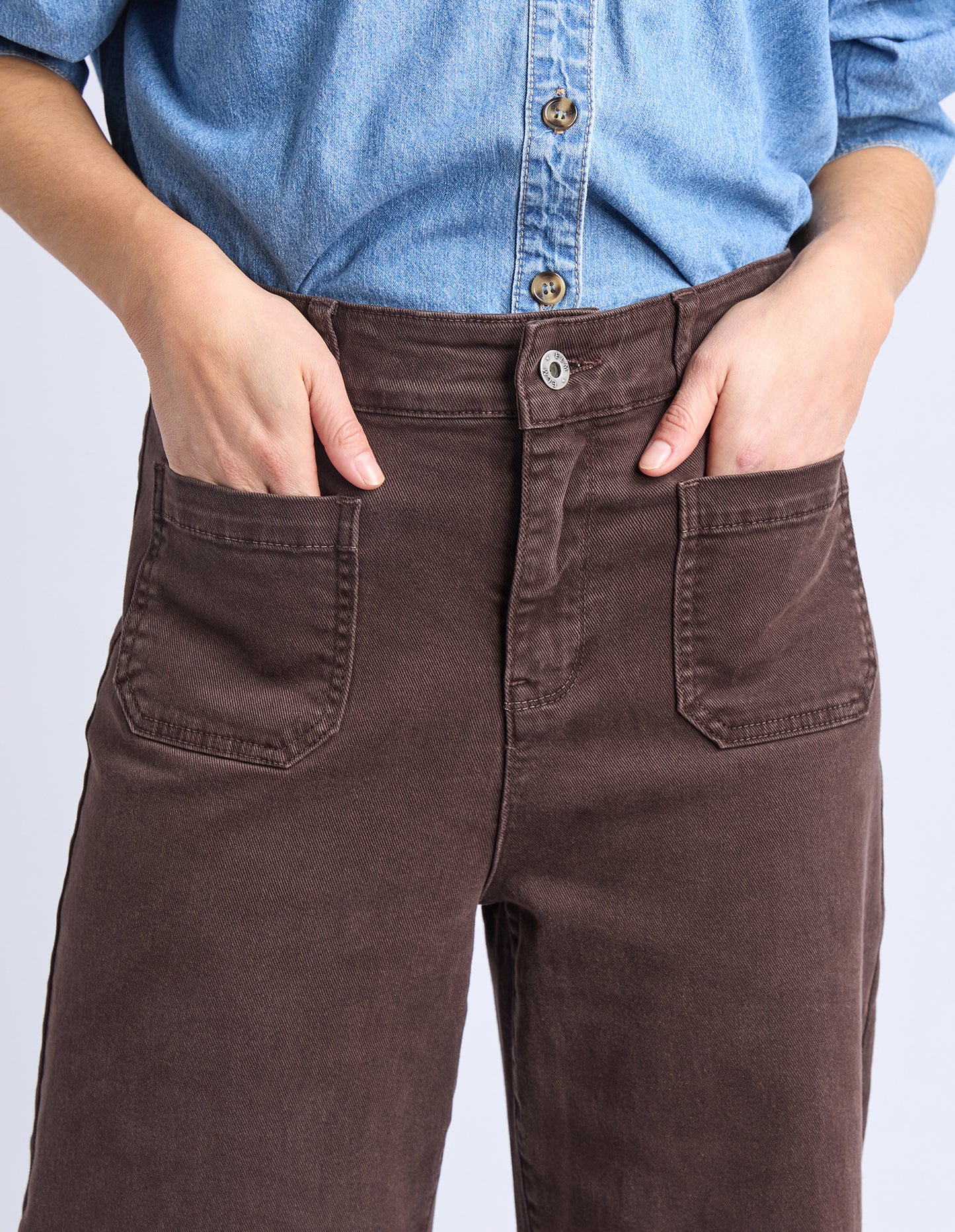 Delphi Front Pocket Jeans - Chocolate