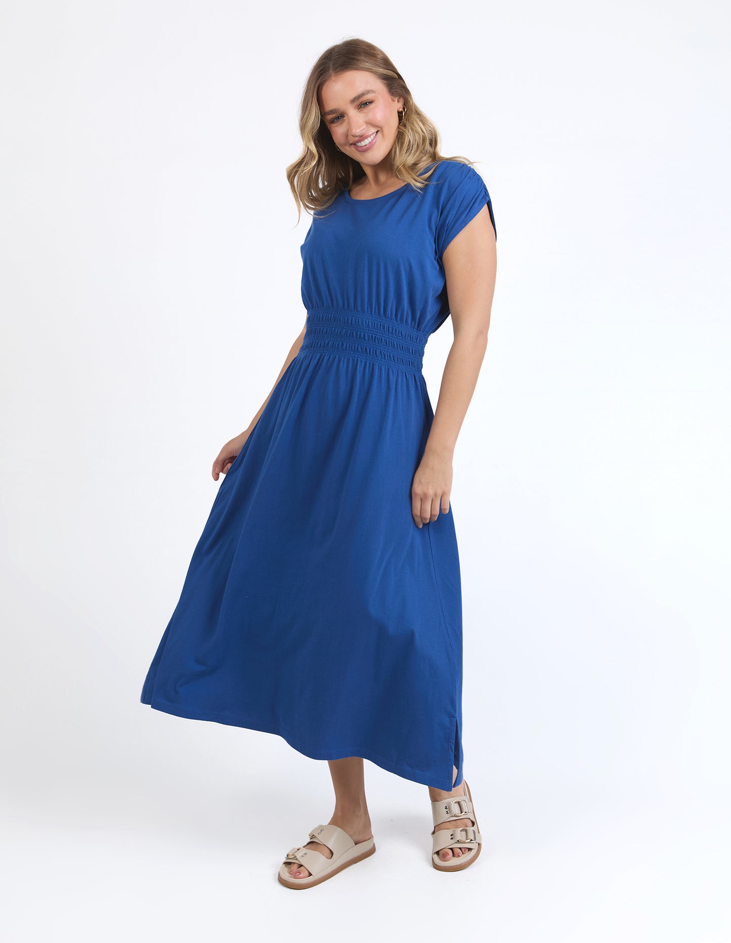 Nelle Midi Dress  - China Blue