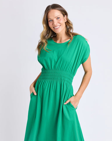 Nelle Midi Dress  - Pine Green