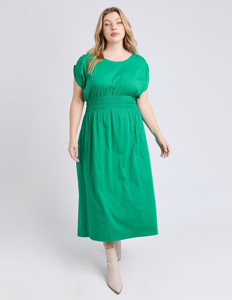Nelle Midi Dress  - Pine Green