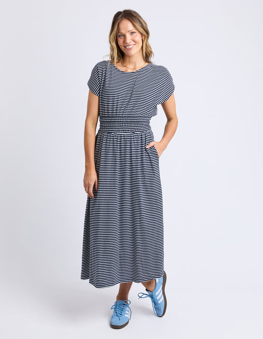 Nelle Dress - Navy Stripe
