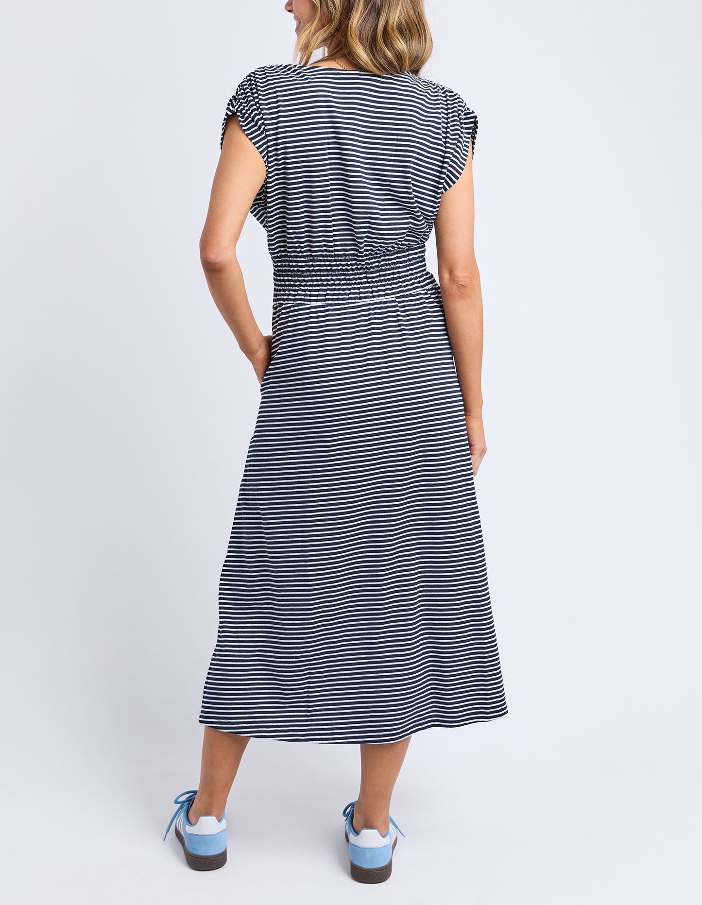 Nelle Dress - Navy Stripe