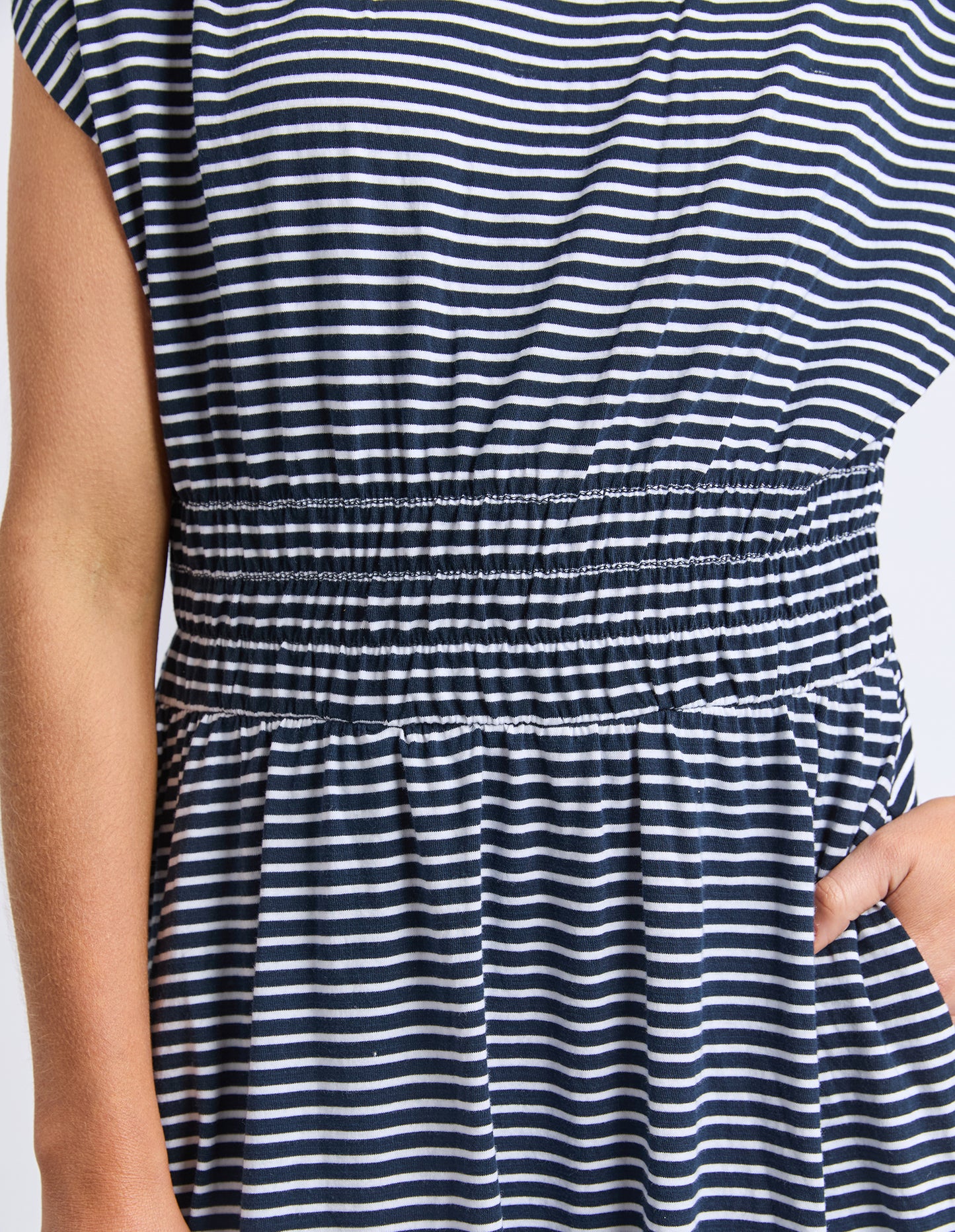 Nelle Dress - Navy Stripe