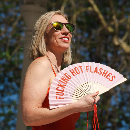 Fucking Hot Flashes - Pink Hand Fan