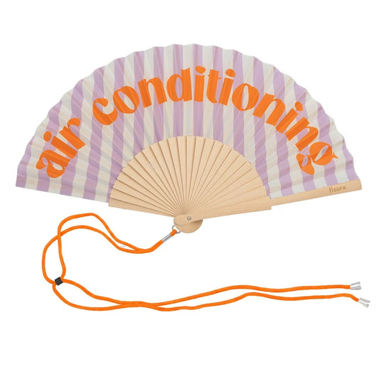 Air Conditioning - Striped Hand Fan