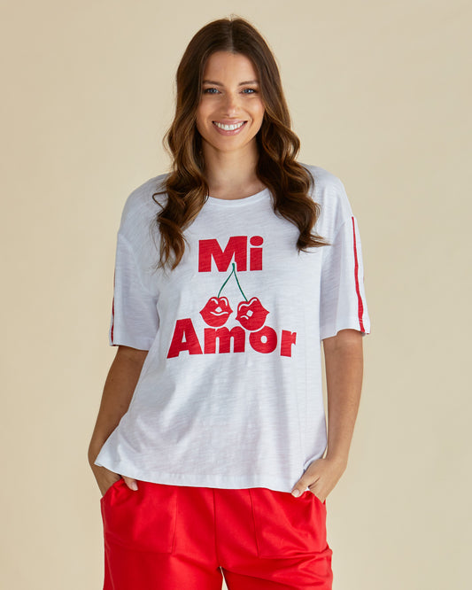 Relax Boxy Tee - Cherry