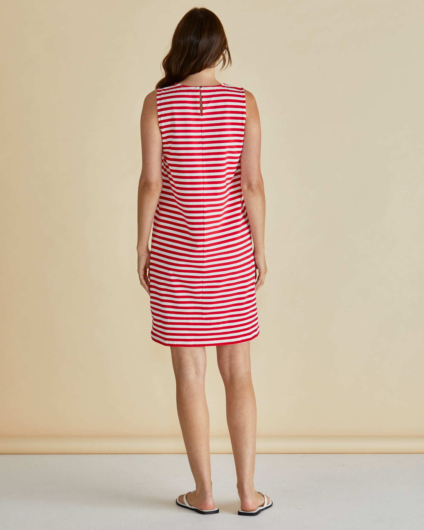 Tia Tank Dress - Red Stripe
