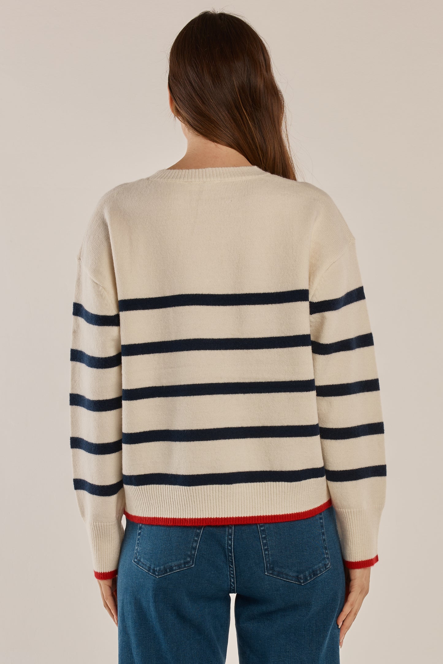 Leonie Knit Sweater - Navy Stripe