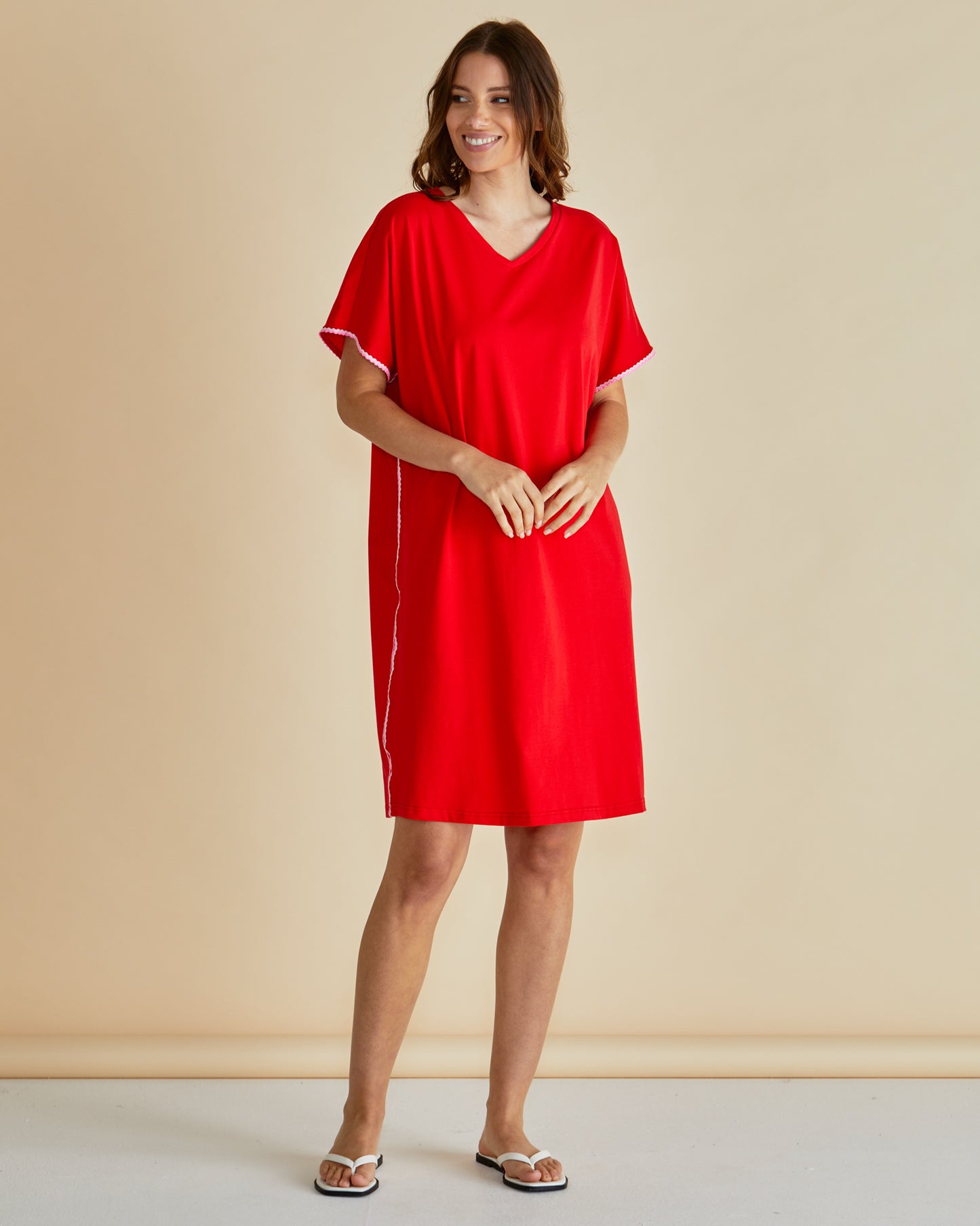 Stellar T-Shirt Dress - Red