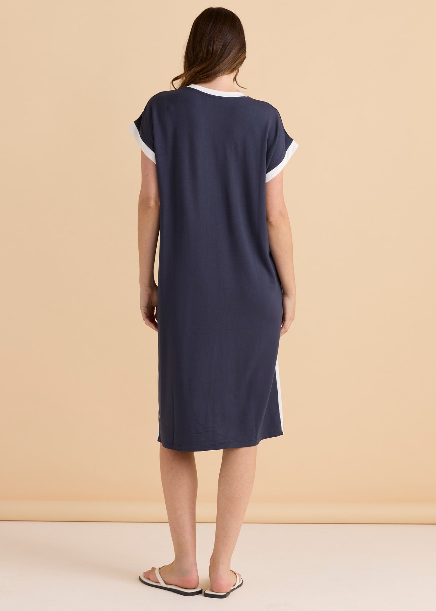 Tula T-Shirt Dress - Petrol/White