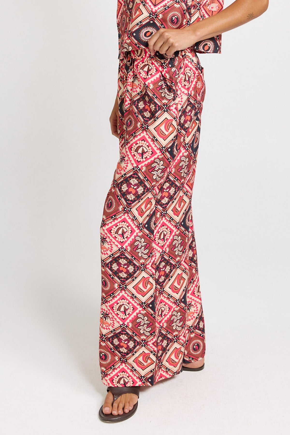 Sable Wide Leg Pant - Coco Print