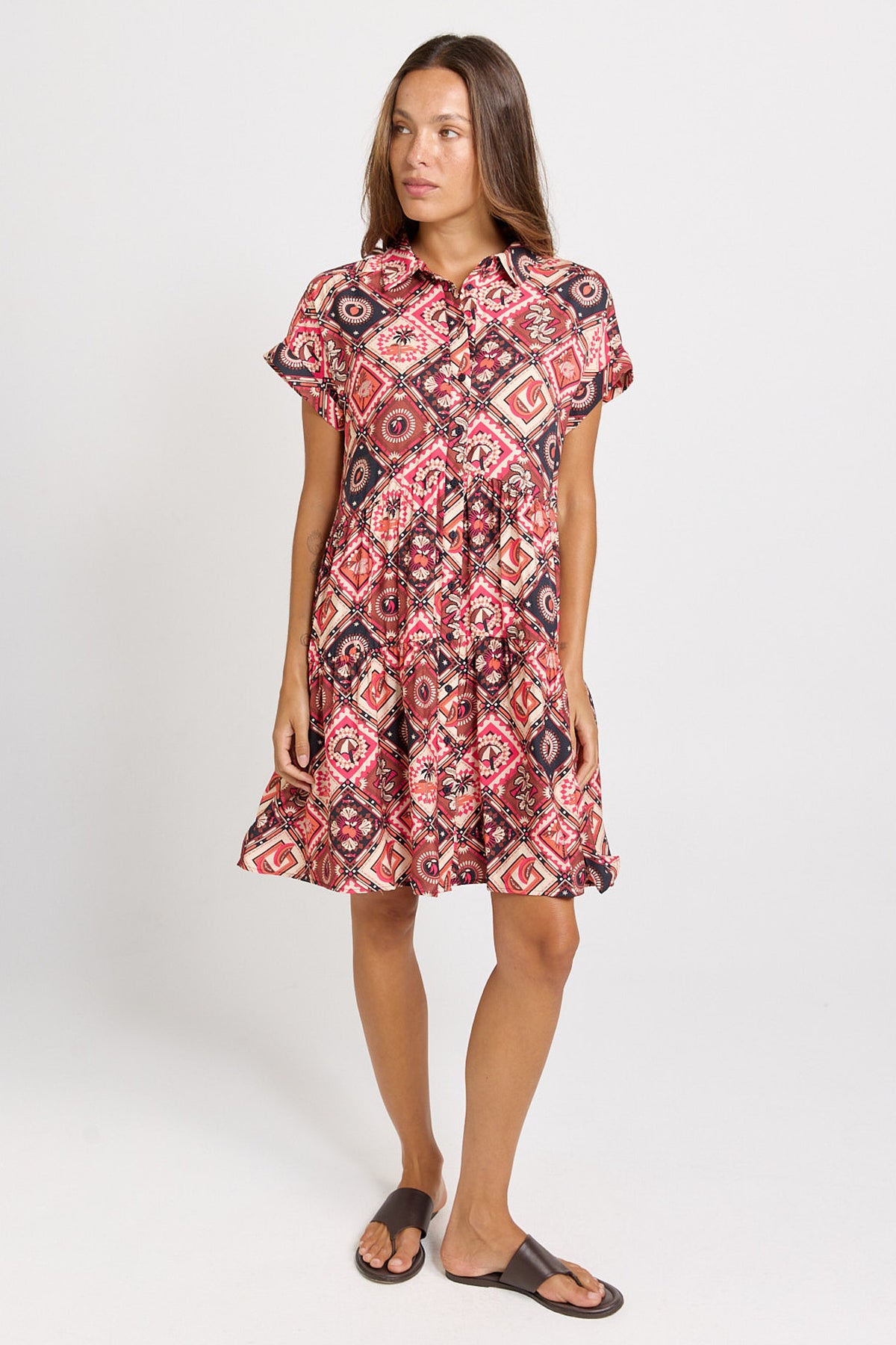 Copacabana Shirt Dress - Coco Print