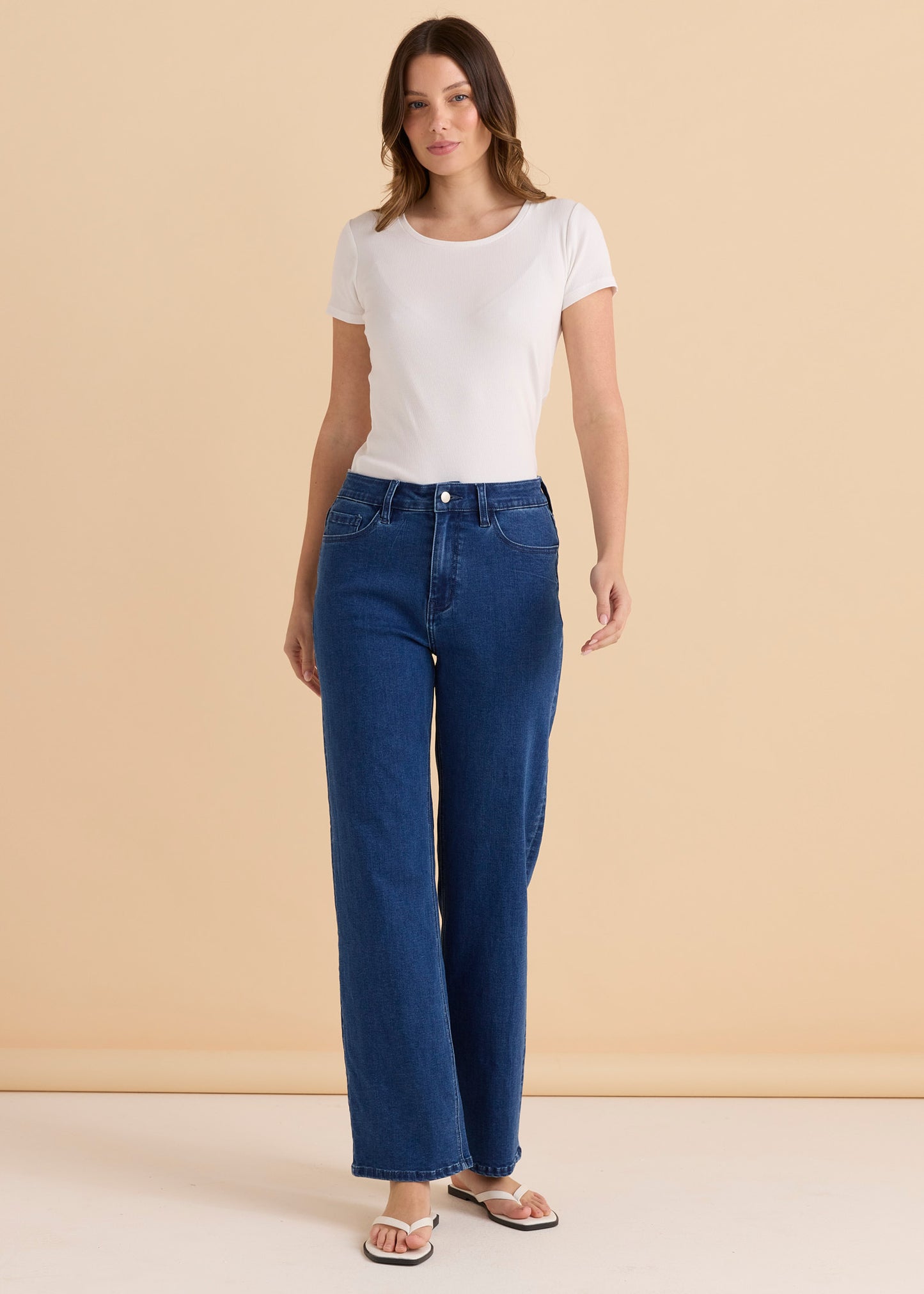 Straight Leg Jeans - Dusty Blue