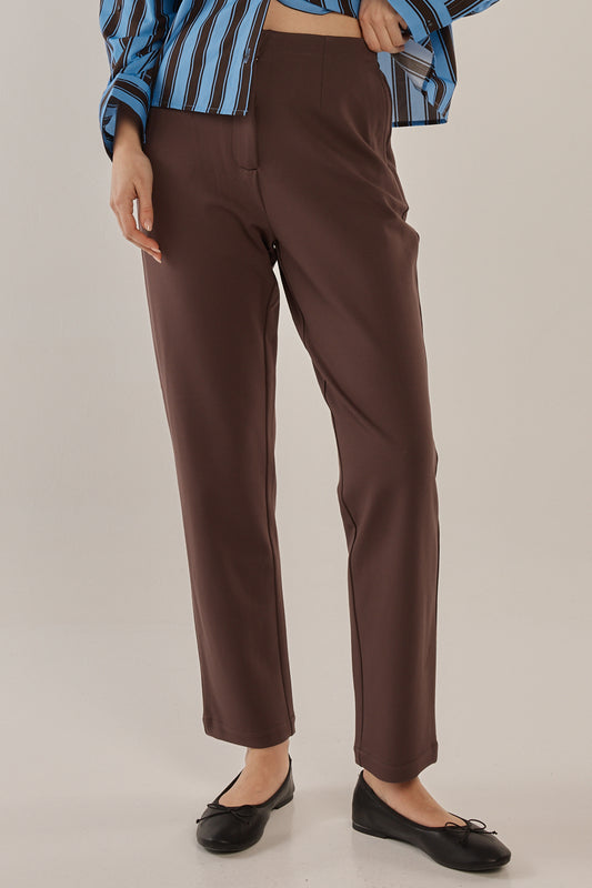 Paloma Straight Leg Pant - Chocolate
