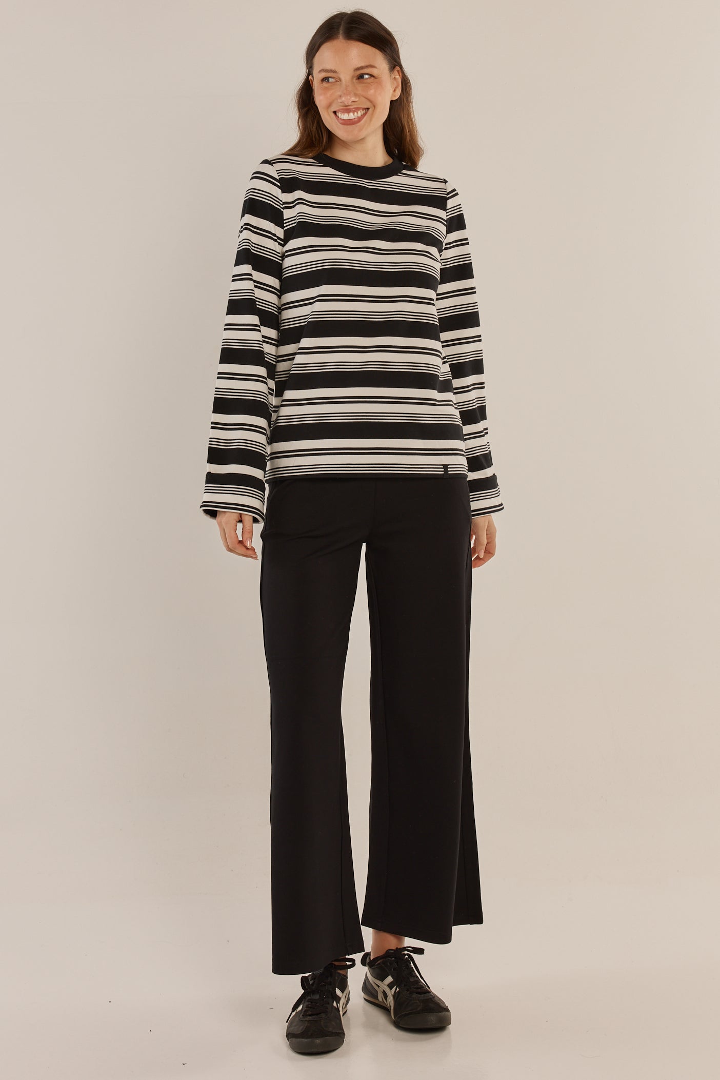 Wynn Wide Leg Ponte Pant - Black