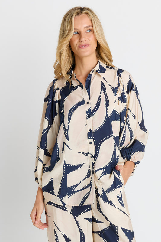 Nova Shirt - Navy Floral