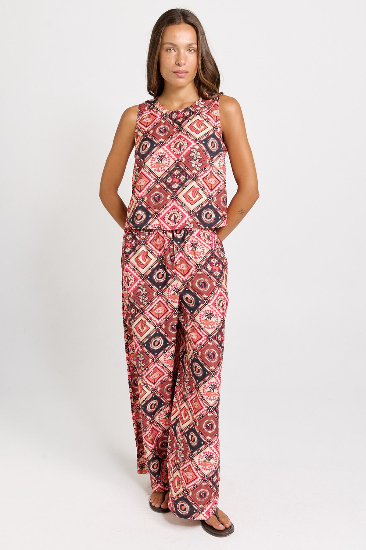 Coco Shell Top - Coco Print