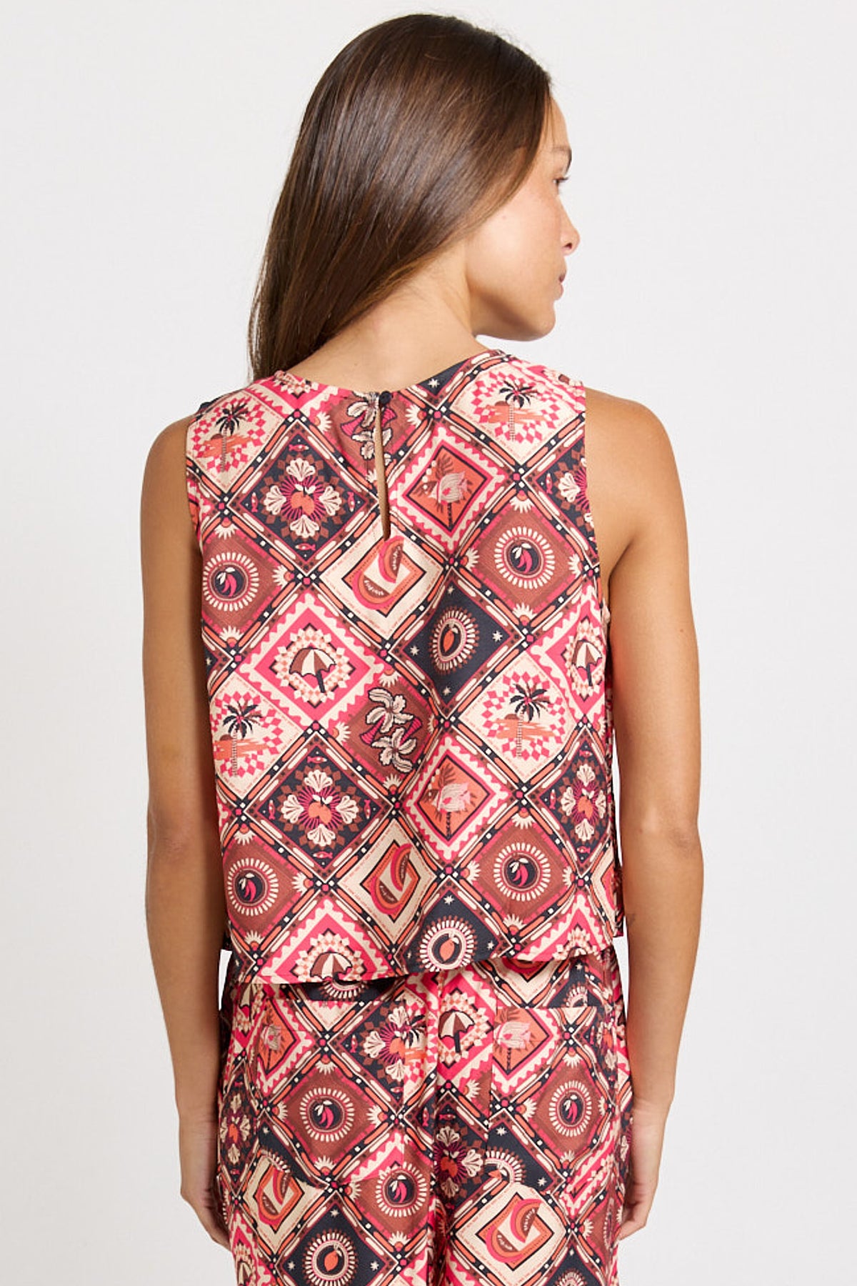 Coco Shell Top - Coco Print