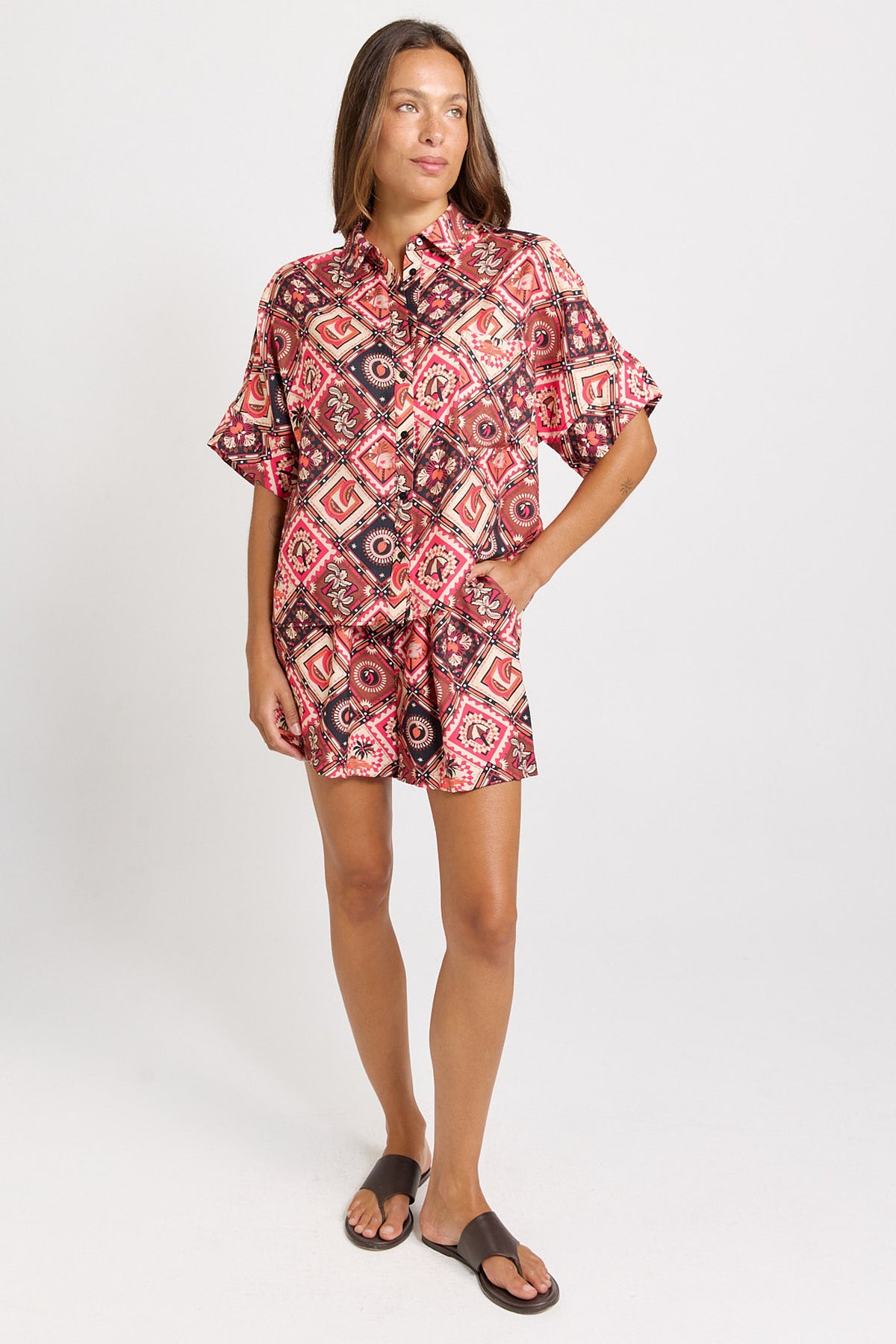Solstice Shorts - Coco Print