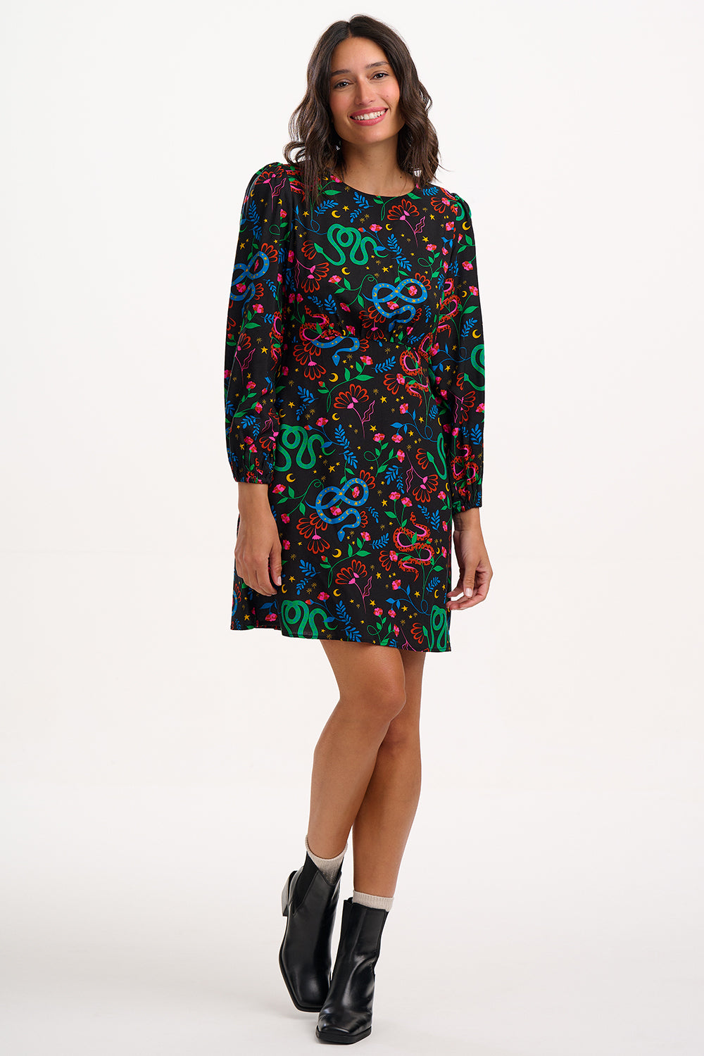 Janet Mini Dress - Snake Floral
