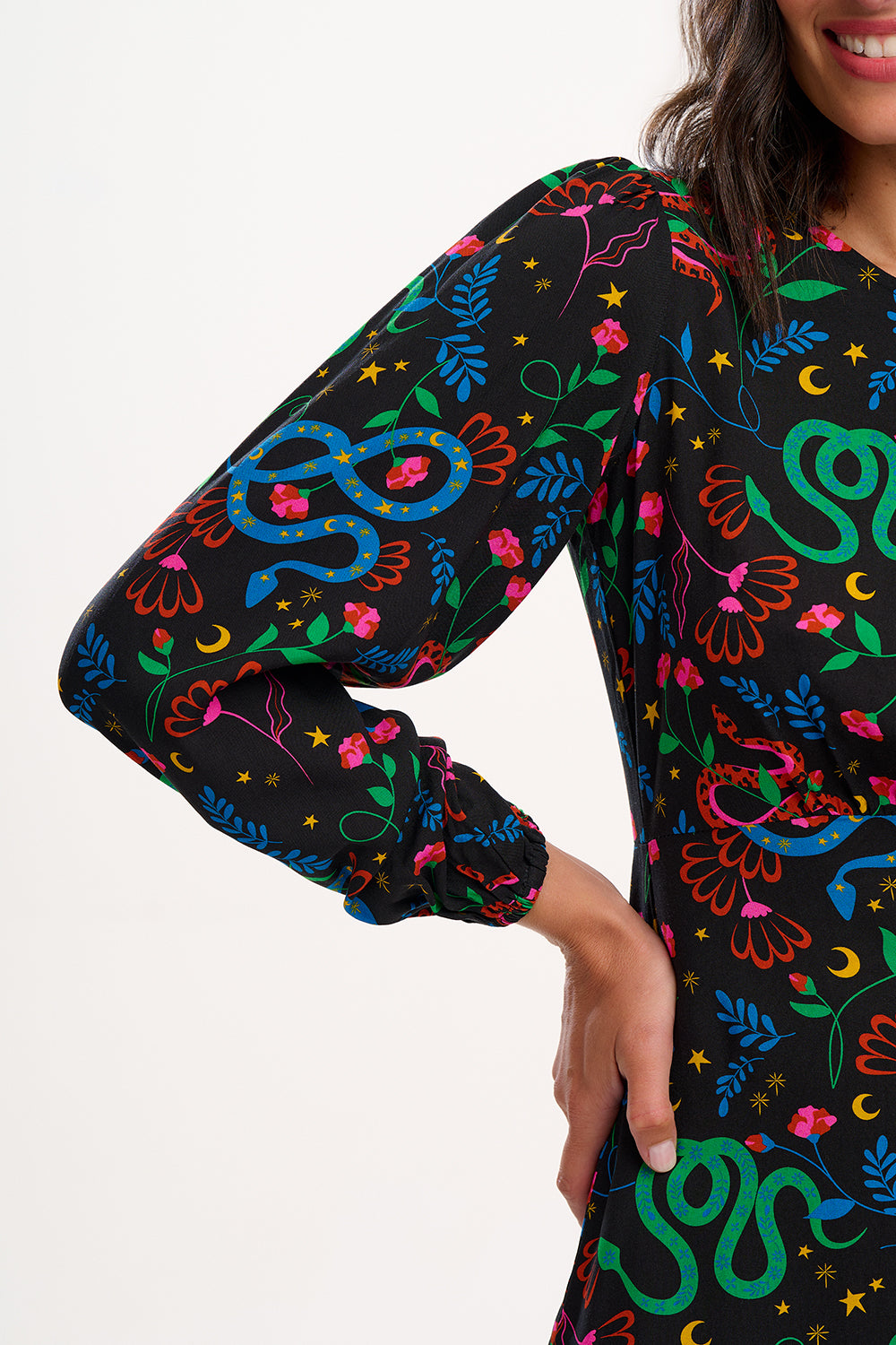 Janet Mini Dress - Snake Floral