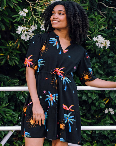 Sabine Mini Dress- Palms
