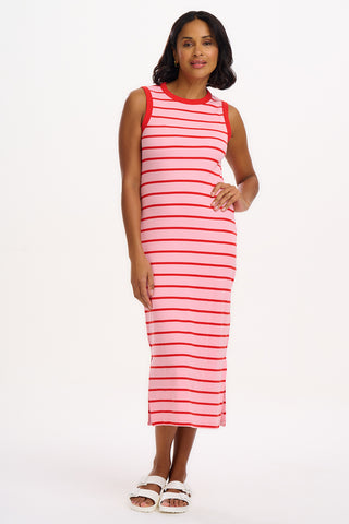 Brittany Jersey Midi Dress - Stripes