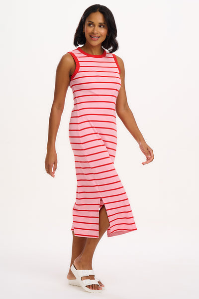 Brittany Jersey Midi Dress - Stripes