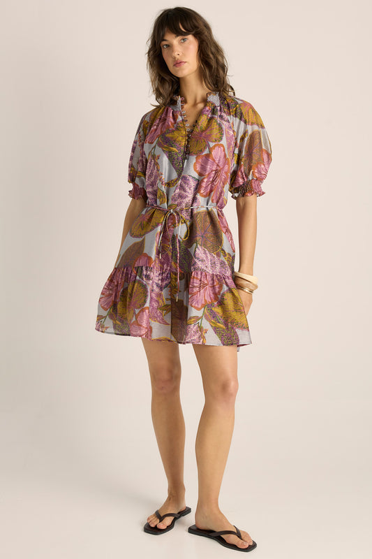 Daria Dress - Leaf Print
