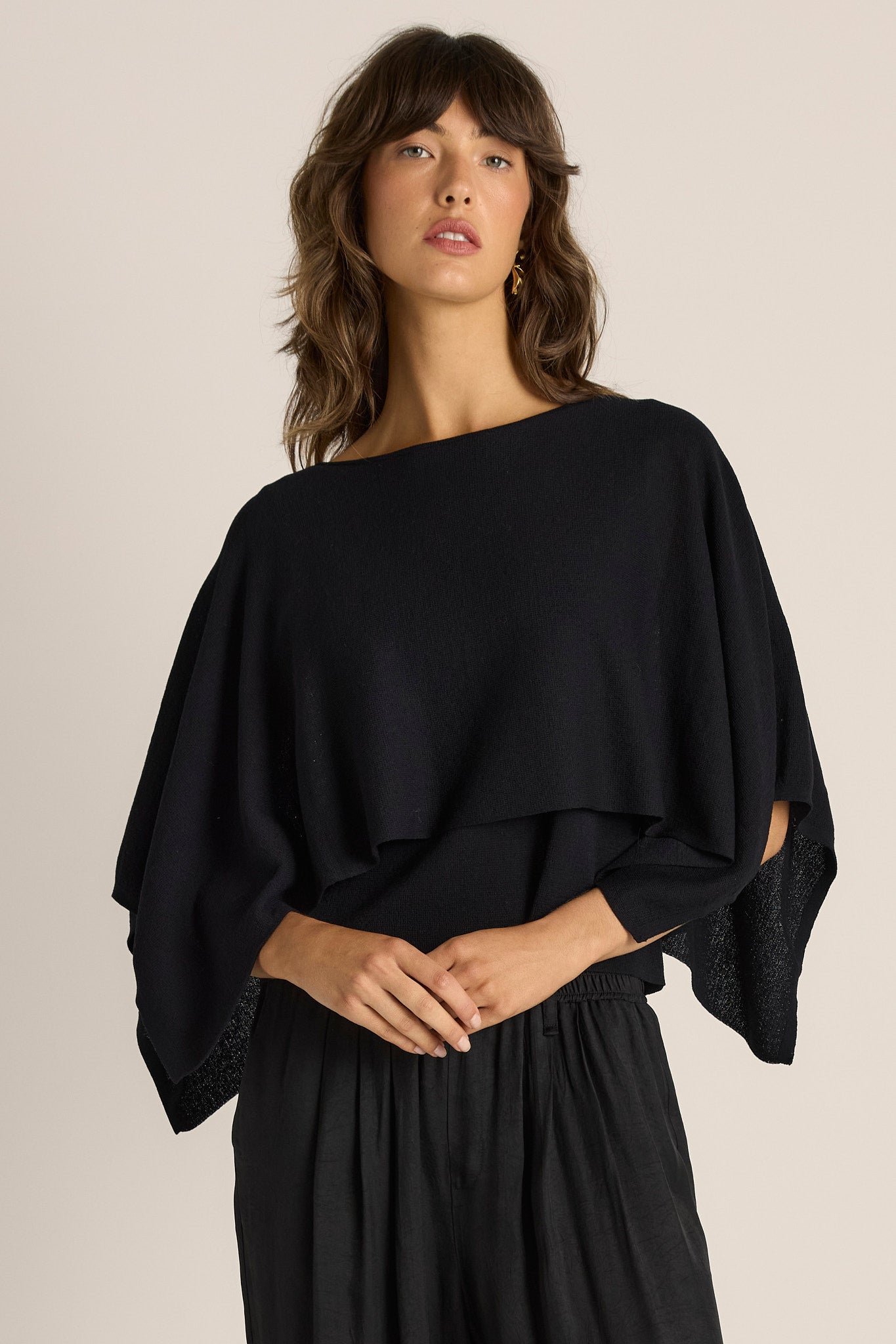Kora Cape Top - Black
