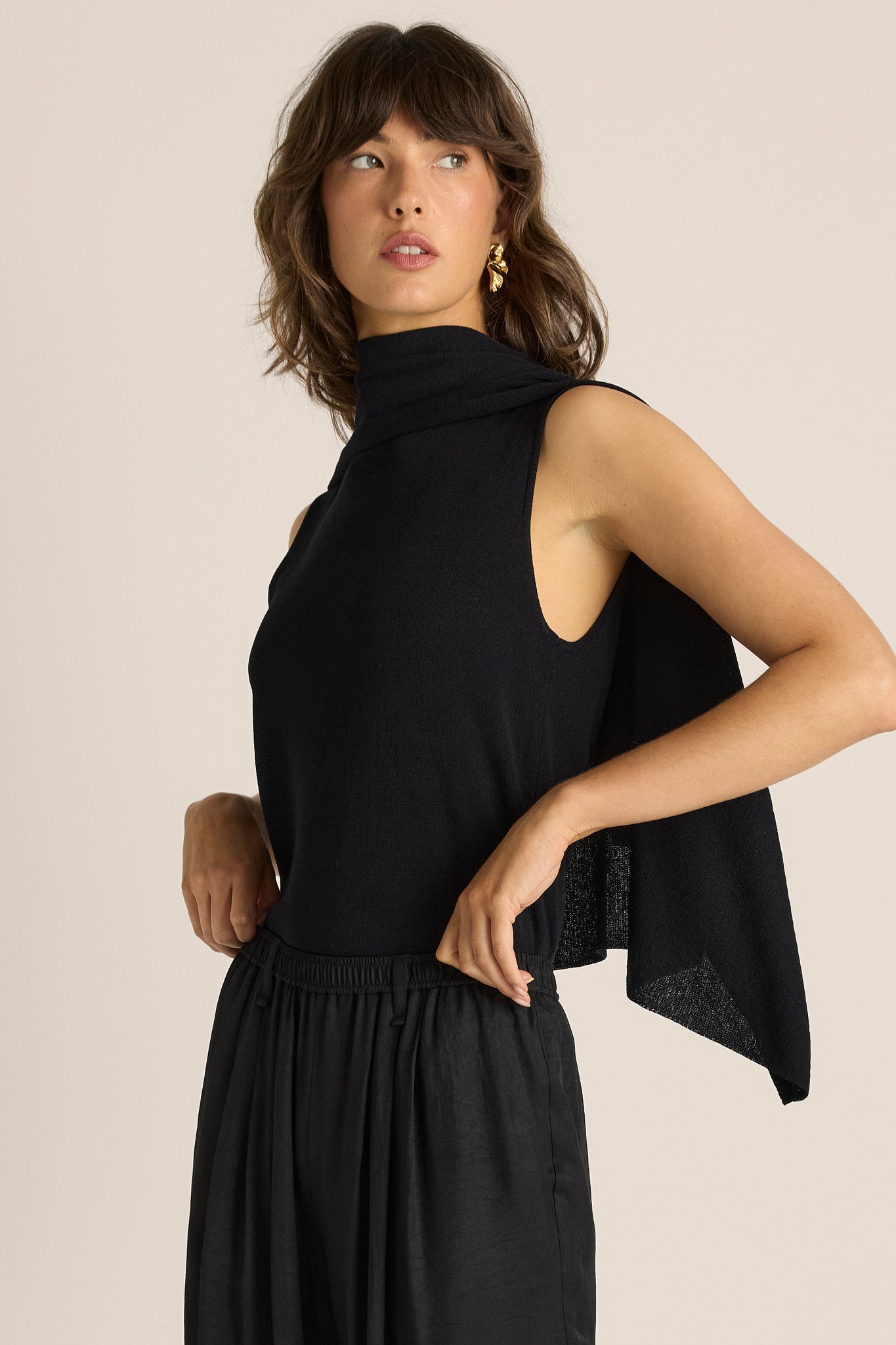 Kora Cape Top - Black