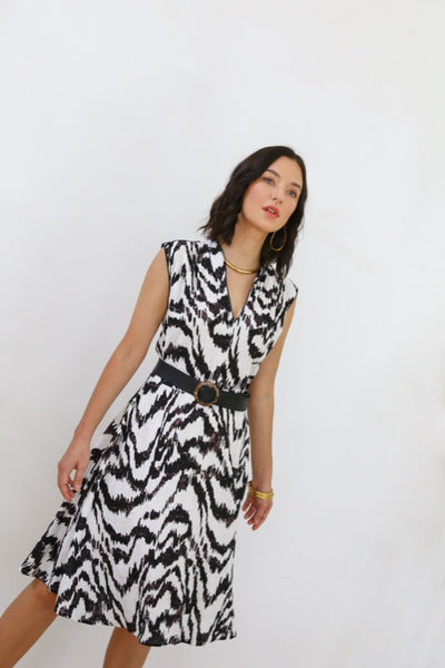 Connie Dress - Iskat Black & White