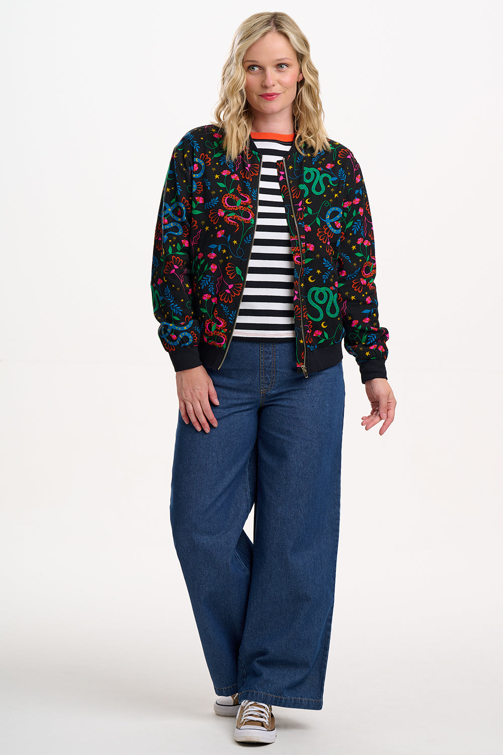 Bobbi Bomber Jacket - Snake Floral
