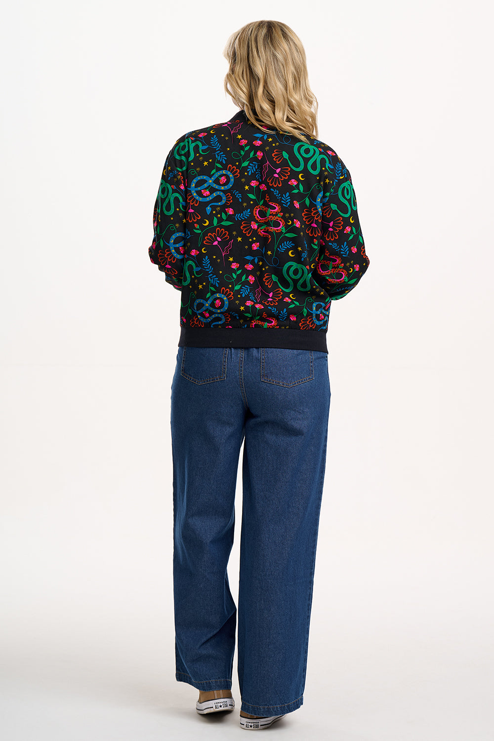 Bobbi Bomber Jacket - Snake Floral
