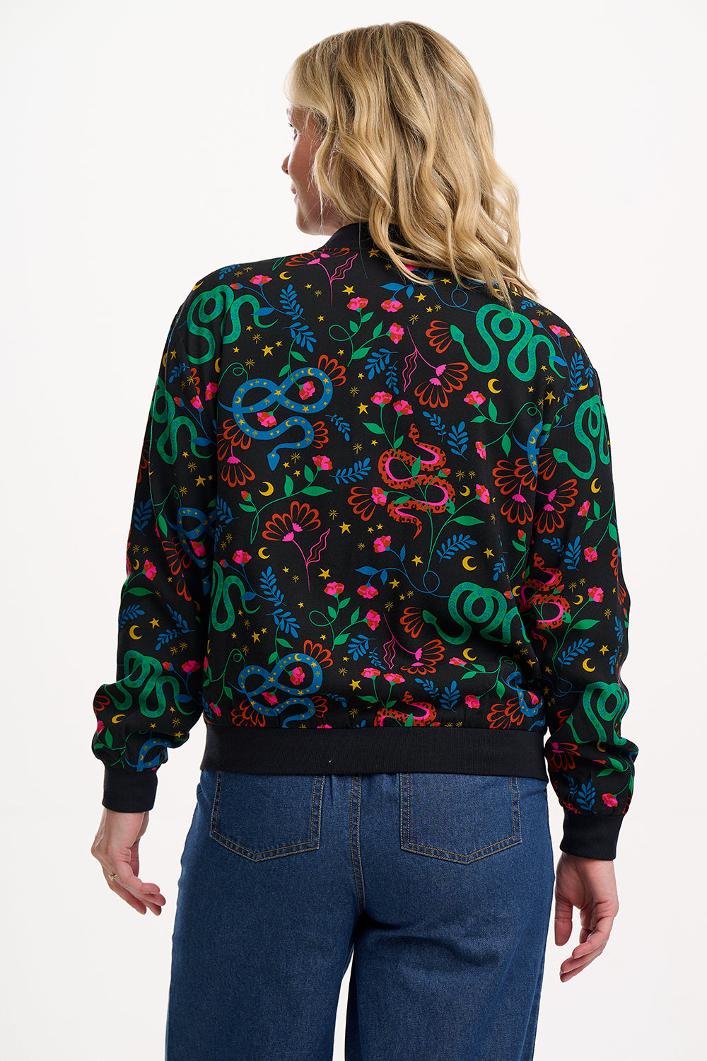 Bobbi Bomber Jacket - Snake Floral