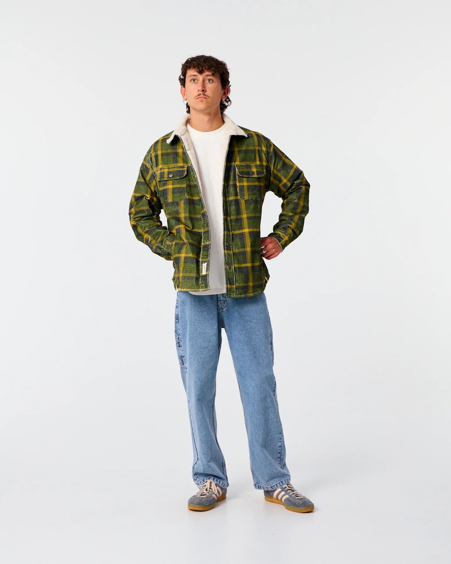Ranger Check Cord Jacket - Dusty Green