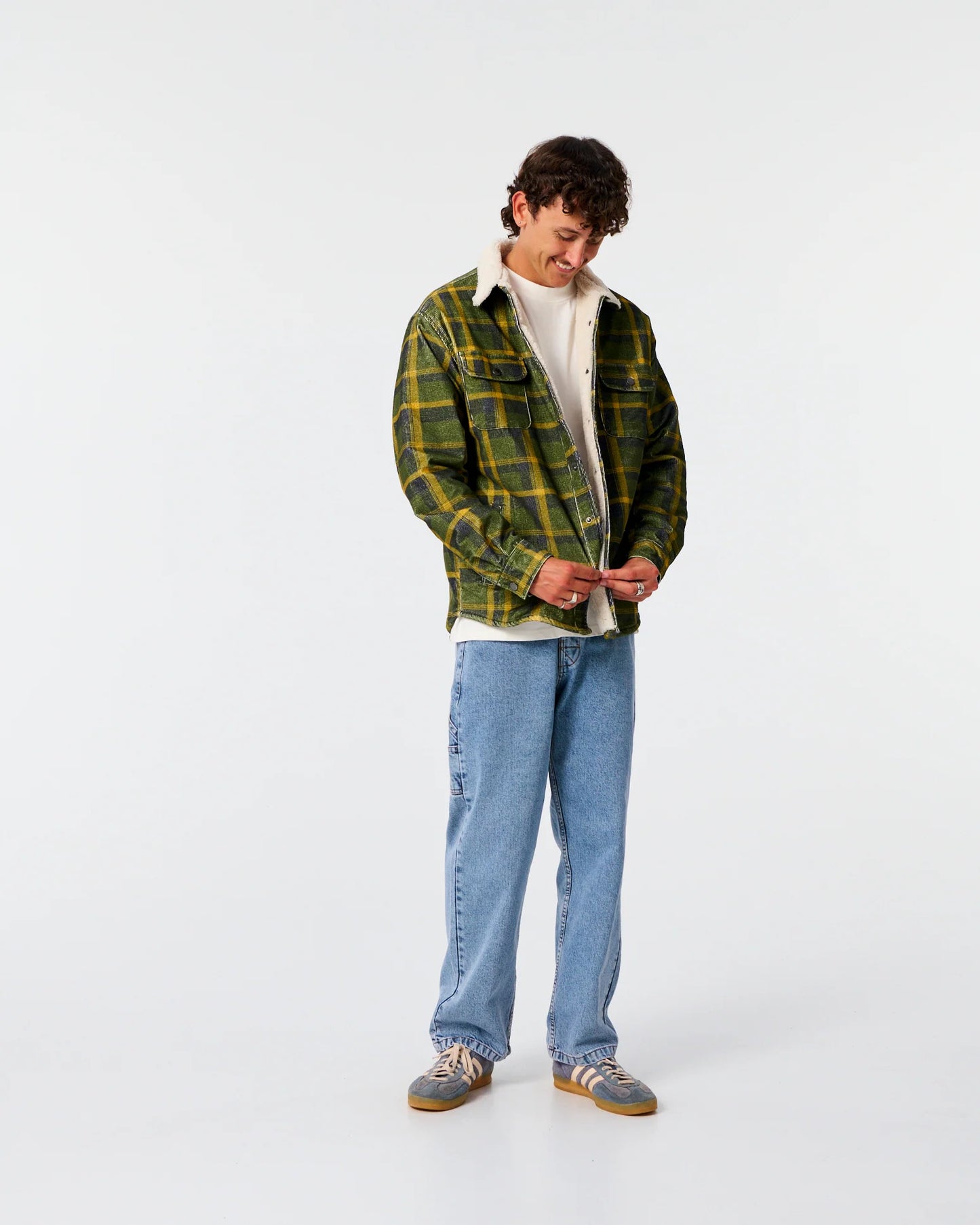 Ranger Check Cord Jacket - Dusty Green
