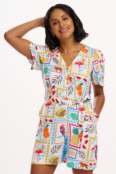 Gweneth Playsuit - Jungle Tile