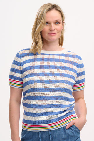 Arden Knit Top - Rainbow Tipping