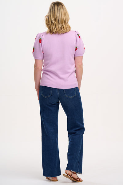 Dominique Knit Top - Summer Strawberry Lilac