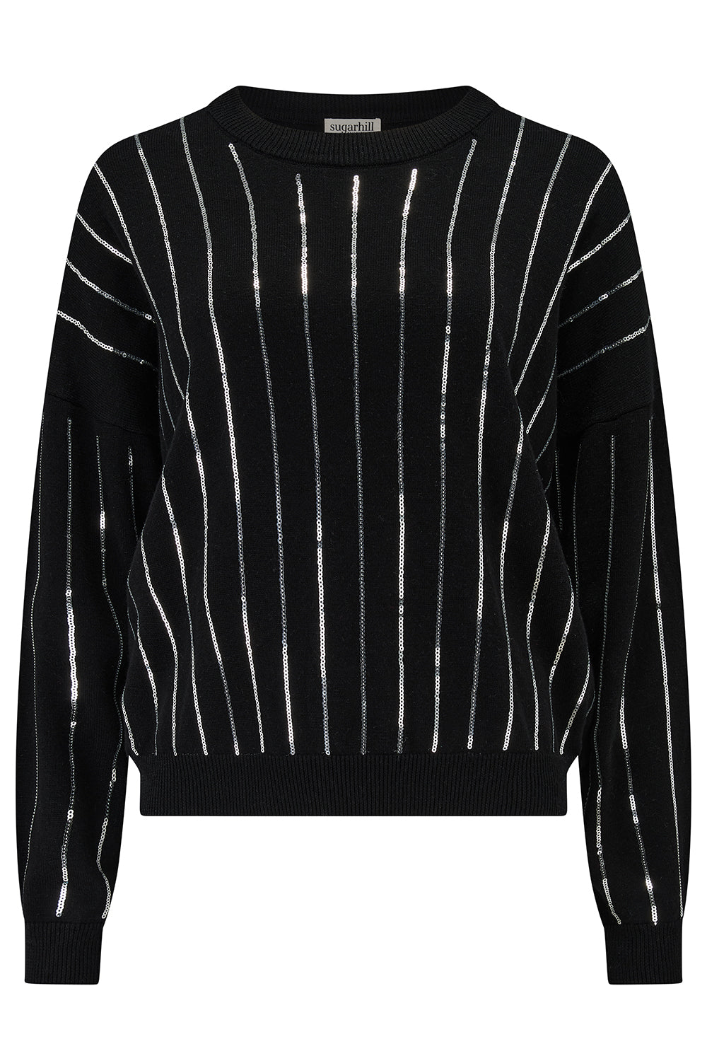 Anjali Sequin Jumper - Silver Stripes