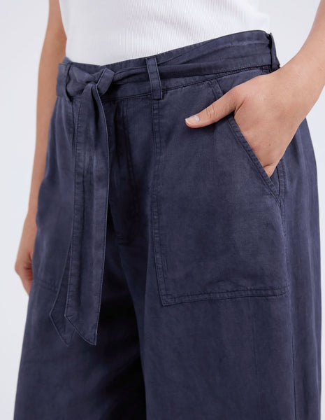 Blissed Washed Pants - Navy